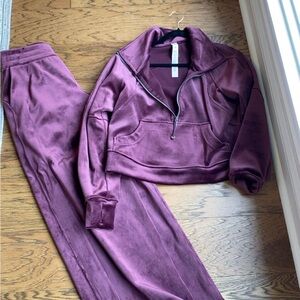 lululemon athletica garnet velvet suit